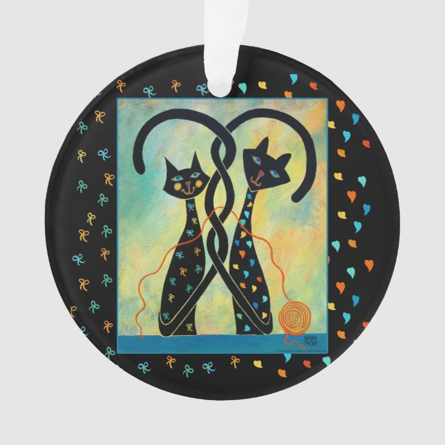 Enfeites de natal do gato preto (Frente)