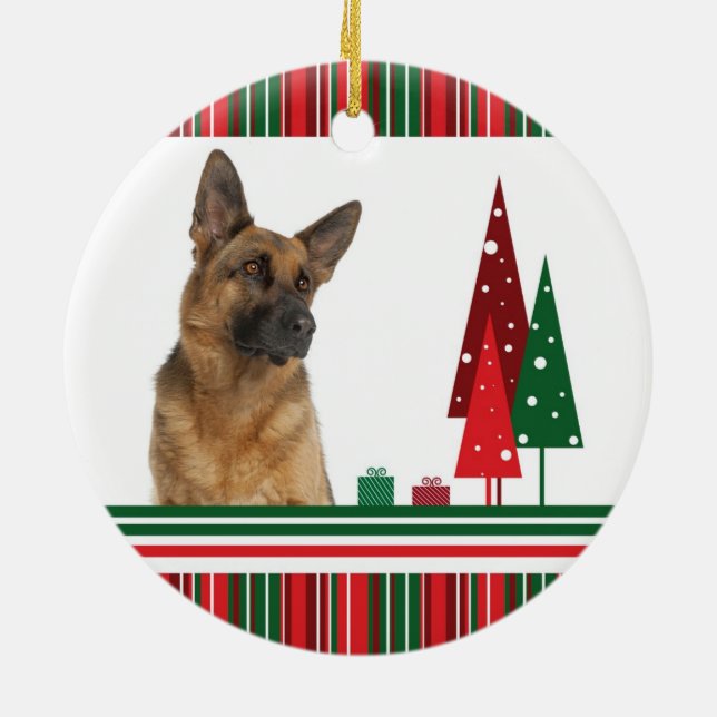 Enfeites de natal do german shepherd (Traseira)