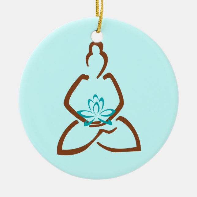 Enfeites de natal do Henna de Buddha Lotus (Frente)
