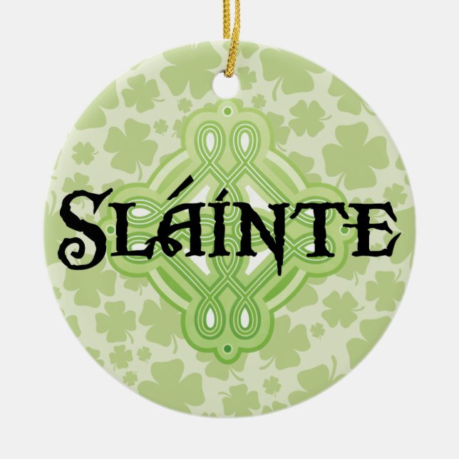 Enfeites de natal do irlandês Slainte (Frente)
