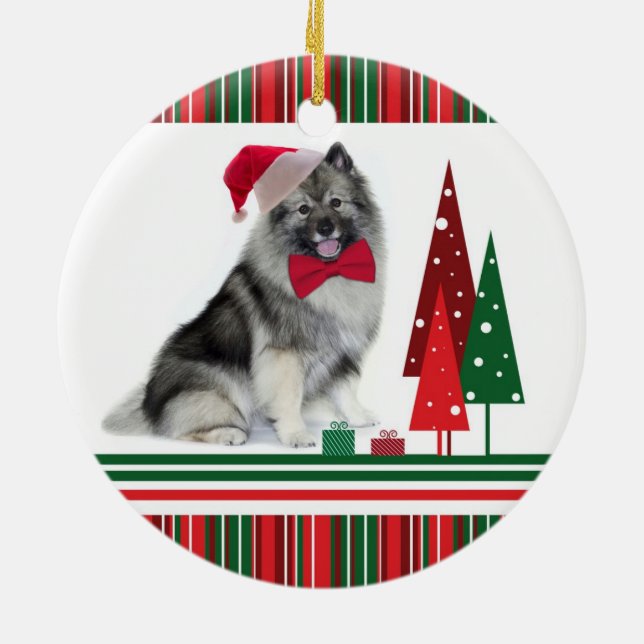 Enfeites de natal do Keeshond (Traseira)