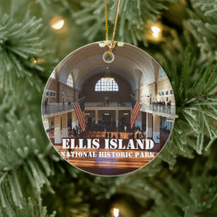 Enfeites de natal do Parque Nacional Ellis Island