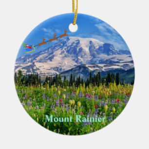 Enfeites de natal do Parque Nacional Monte Rainier