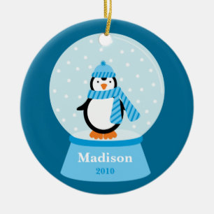 Enfeites de natal do pinguim