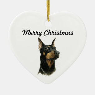 Enfeites de natal do Pinscher do Doberman