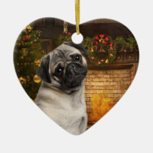 Enfeites de natal do Pug