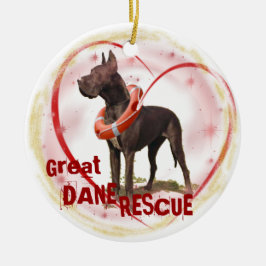 ENFEITES DE NATAL DO SALVAMENTO DE GREAT DANE