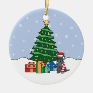 Enfeites de natal do Schnauzer diminuto
