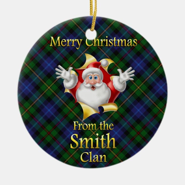 Enfeites de natal do Scottish Clan Smith (Frente)