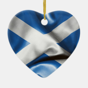 Enfeites de natal do Scottish Flag Heart