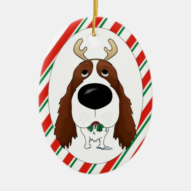 Enfeites de natal do Spaniel de Springer inglês (Frente)