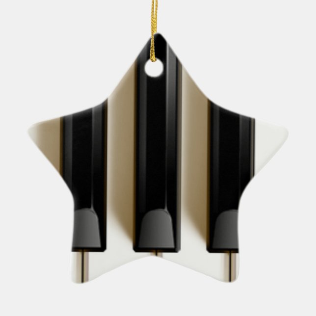 Enfeites de natal do teclado de piano (Frente)