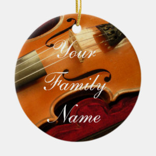 Enfeites de natal do violino