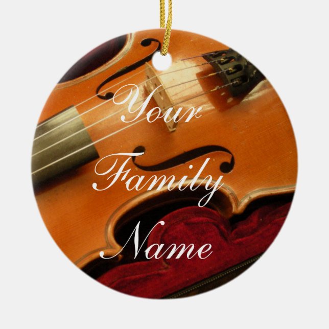 Enfeites de natal do violino (Frente)