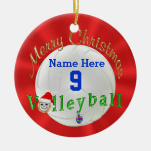 Enfeites de natal do voleibol personalizados
