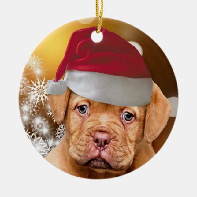enfeites de natal Dogue de Bordeaux (Frente)