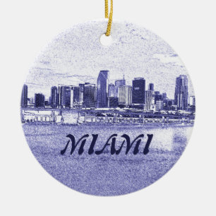 Enfeites de natal dos arranha-céus de Miami FL