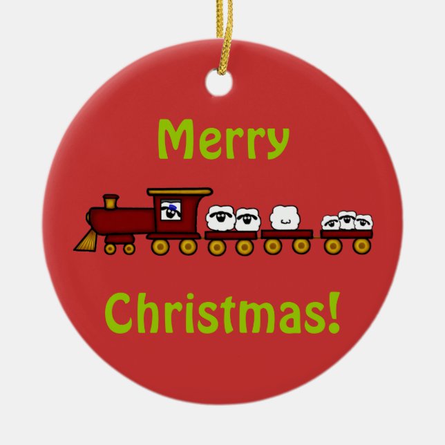 Enfeites de natal dos carneiros de Customizeable (Frente)