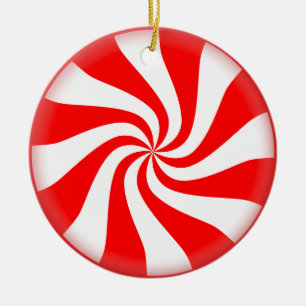 Enfeites de natal dos doces de Peppermint