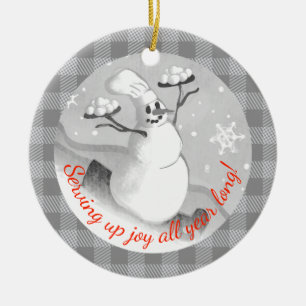 Enfeites de natal dos snowballs do serviço do