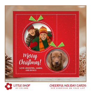 Enfeites de natal Duas Placas Férias Planas de Fot