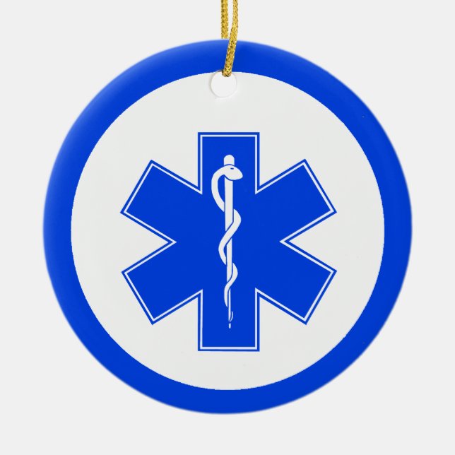 ENFEITES DE NATAL EMS Blue Star of Life (Frente)