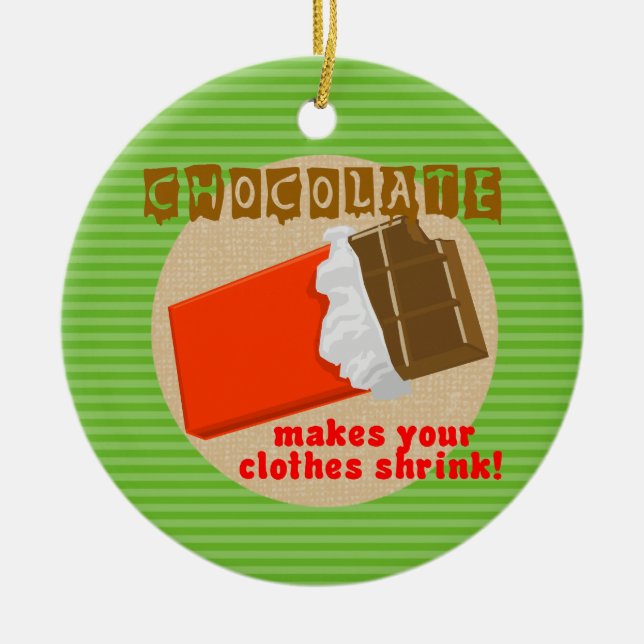 Enfeites de natal Engraçado de Chocolate (Frente)