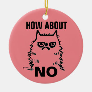 Enfeites de natal engraçado de gato ranzinza, que