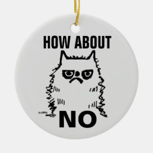 Enfeites de natal engraçado de gato ranzinza, que