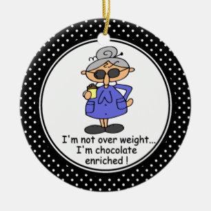 Enfeites de natal Engraçado de Humor com Dieta