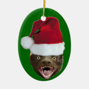 Enfeites de natal engraçados do chapéu do papai