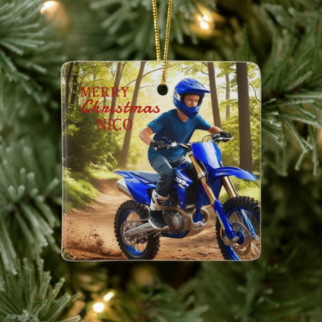Enfeites de natal Entusiasta Real Blue Motocross (Árvore)