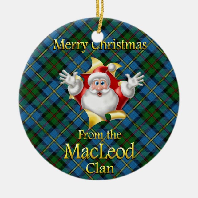 Enfeites de natal Escocês Clan MacLeod (Frente)