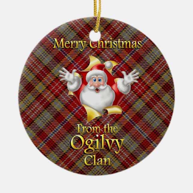 Enfeites de natal Escocês Clan Ogilvy (Frente)