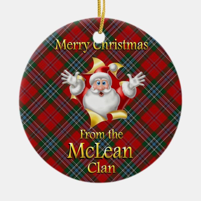 Enfeites de natal escoceses de McLean do clã (Frente)