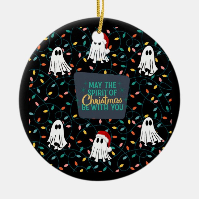 Enfeites de natal fantasma Spooky (Frente)