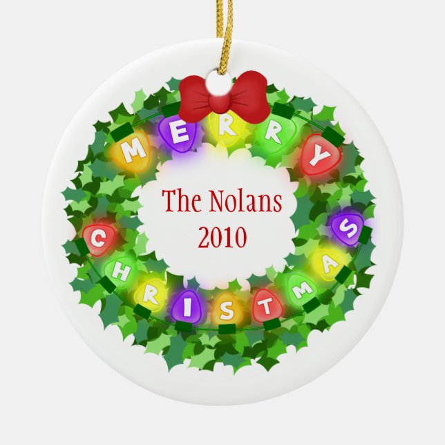 Enfeites de natal feitos sob encomenda do nome & (Frente)