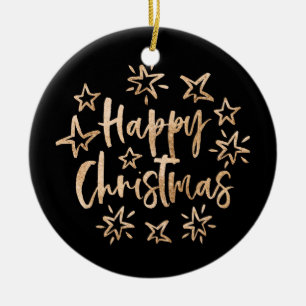 Enfeites de natal feliz com foto personalizada