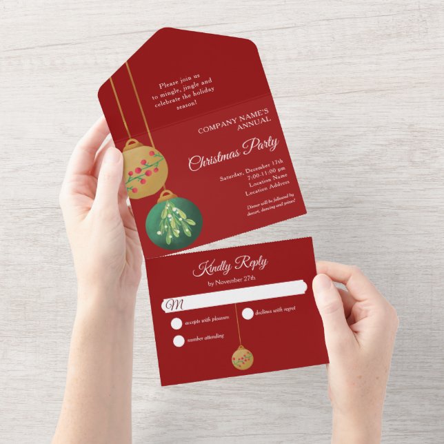 Enfeites de Natal Festa de Fim de Ano da Empresa V (Aba destacável)