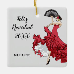 Enfeites de natal Flamenco Personalizado