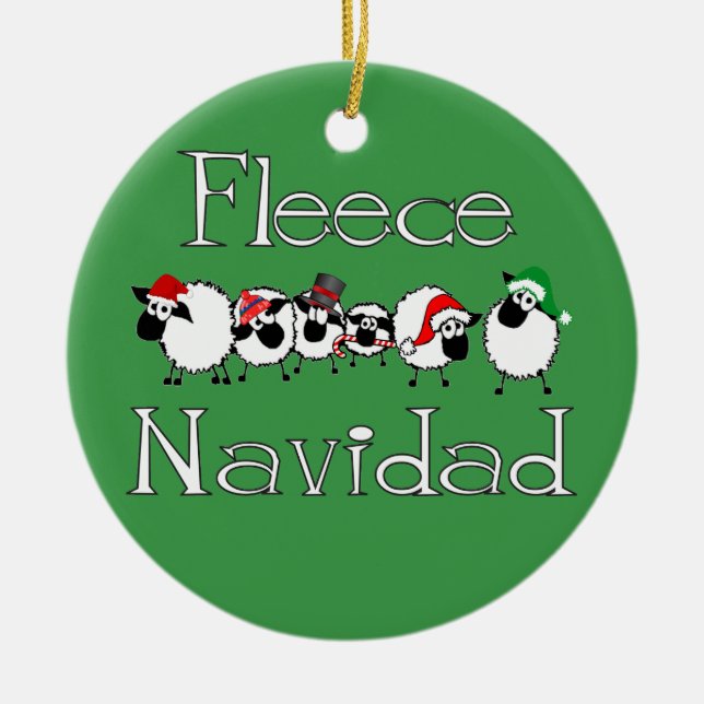 Enfeites de natal Fleece Navidad Funny (Frente)
