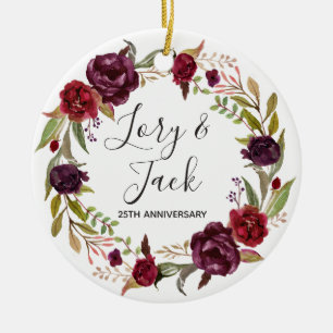 Enfeites de natal florais para o aniversário de
