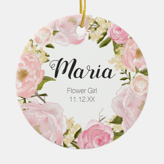 Enfeites de natal Floral Fllower Girl (Frente)