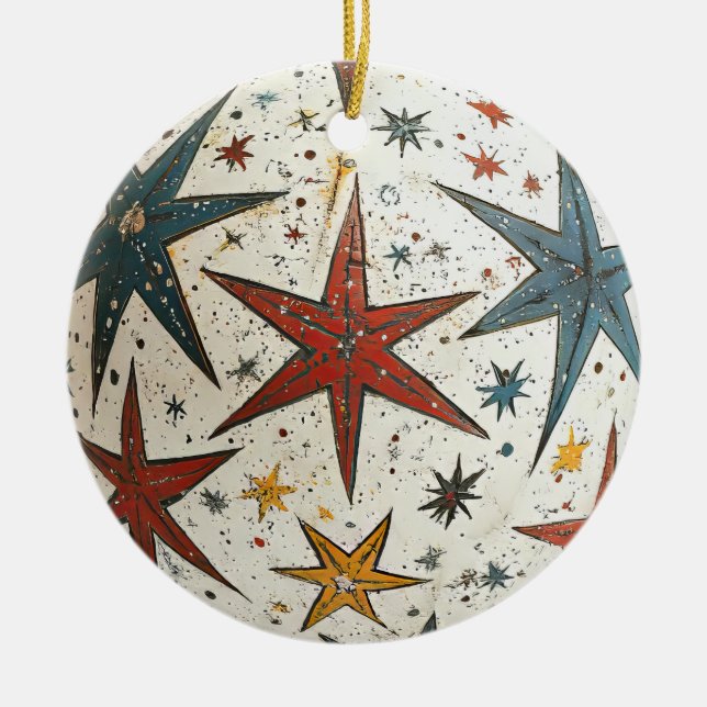 Enfeites de natal Folksy Stars (Frente)