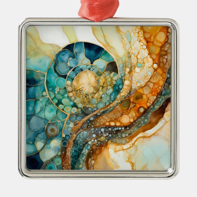 Enfeites de natal Fóssil Ammonite Gem (Frente)
