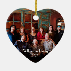 Enfeites de natal fotográfico de 2 lados personali