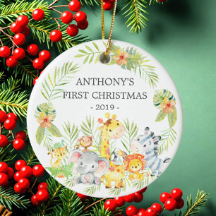 Enfeites de natal Fotográfico do Bebê da Selva