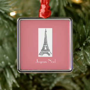 Enfeites de natal francês da Torre Joyeux Noel Ei