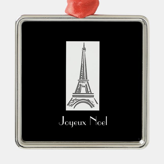 Enfeites de natal francês da Torre Joyeux Noel Eif (Frente)