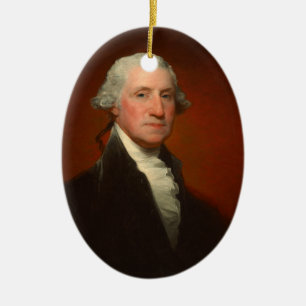 Enfeites de natal George Washington Portrait Oval